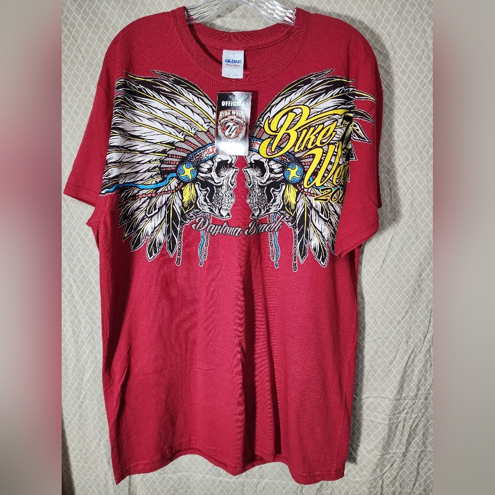 NWT 74th Annual Bike Week 2015 Daytona Beach Graphic Tshirt Men's Large